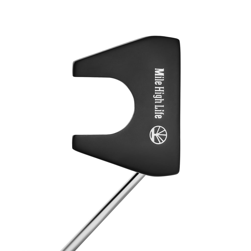 Right-Handed Matte Black Golf Putter with Aim Line & Grip C361