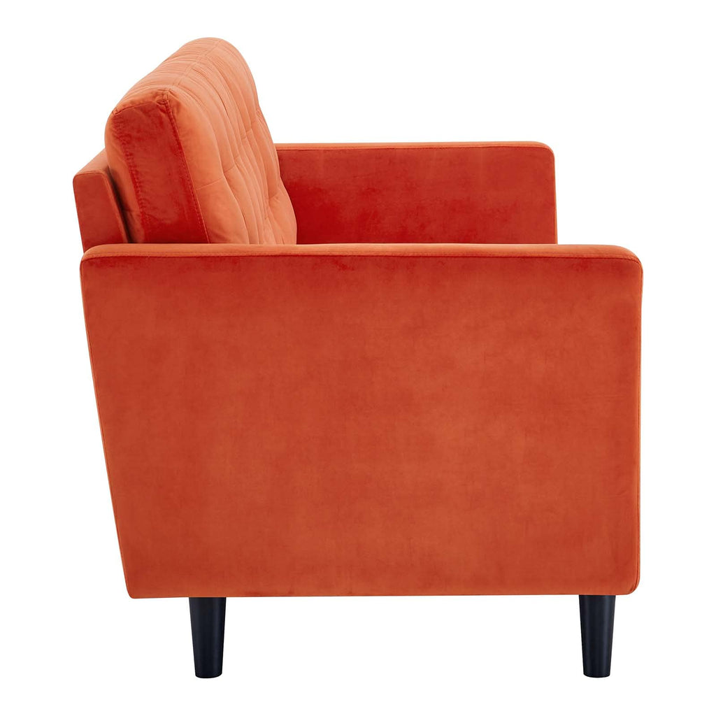 Orange Tufted Performance Velvet Sofa B736761