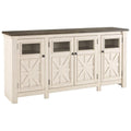 Extra Large Two-Tone Weathered Oak TV Stand U484907