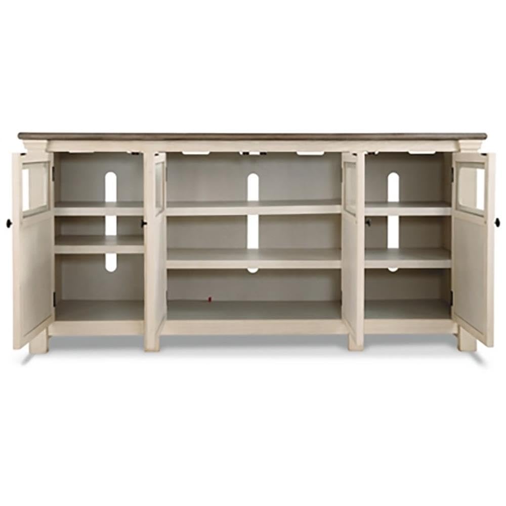 Extra Large Two-Tone Weathered Oak TV Stand U484907