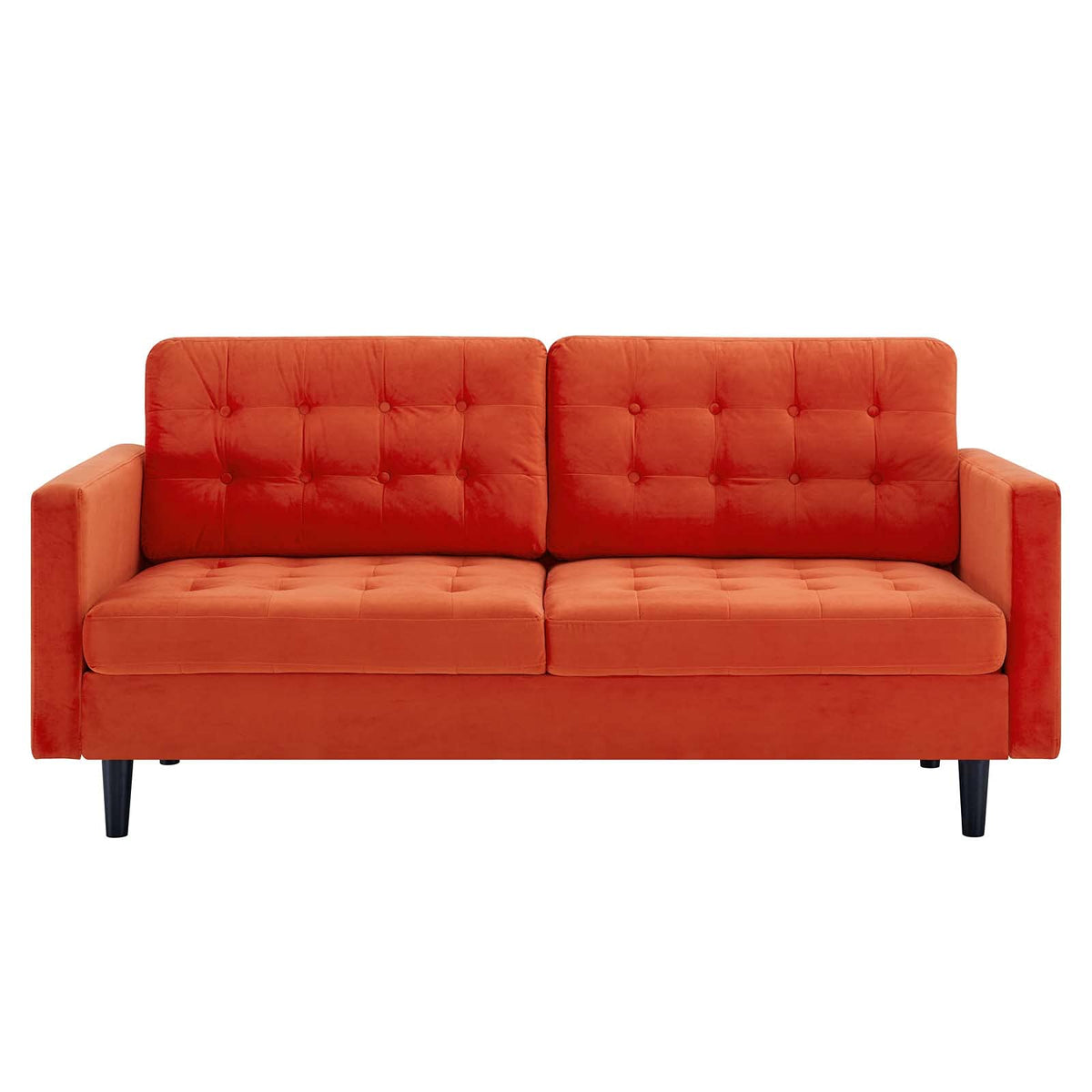 Orange Tufted Performance Velvet Sofa B736761