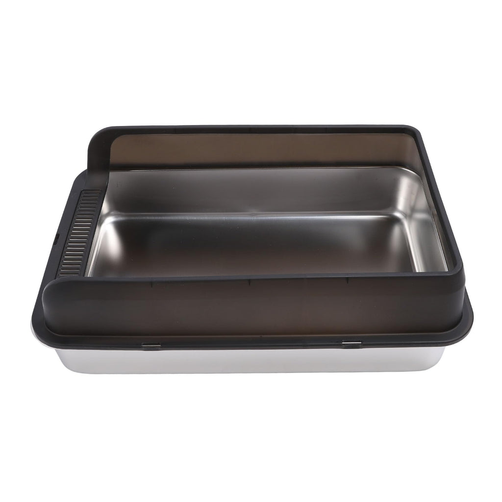 Stainless Steel Top Entry Cat Litter Box with Lid K25326