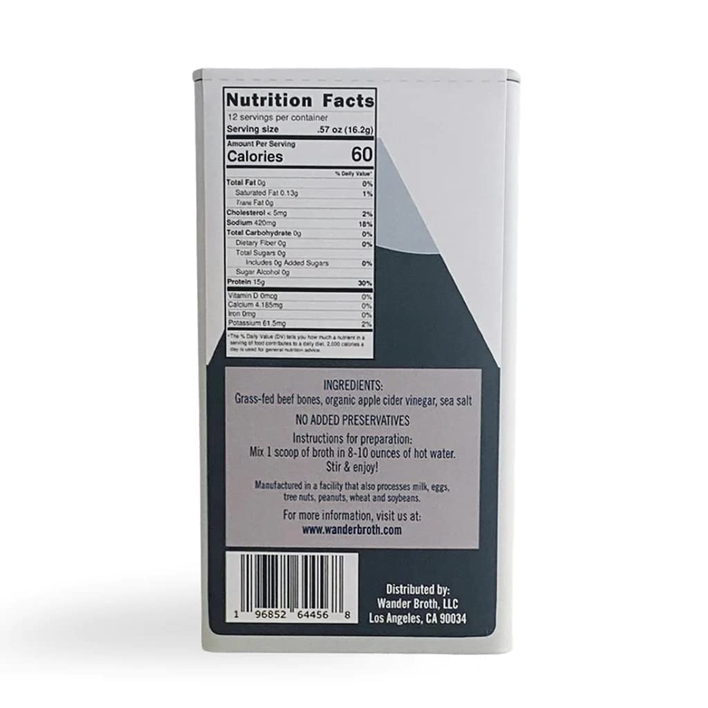 Freeze-Dried Grass-Fed Beef Bone Broth, 12 Serving Q69096