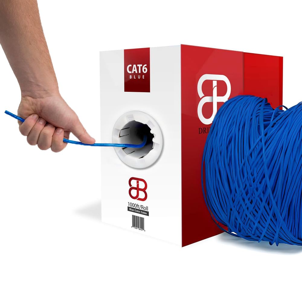 Cat6 1000ft Ethernet Cable 23AWG Solid CCA UTP Dark Blue S76230