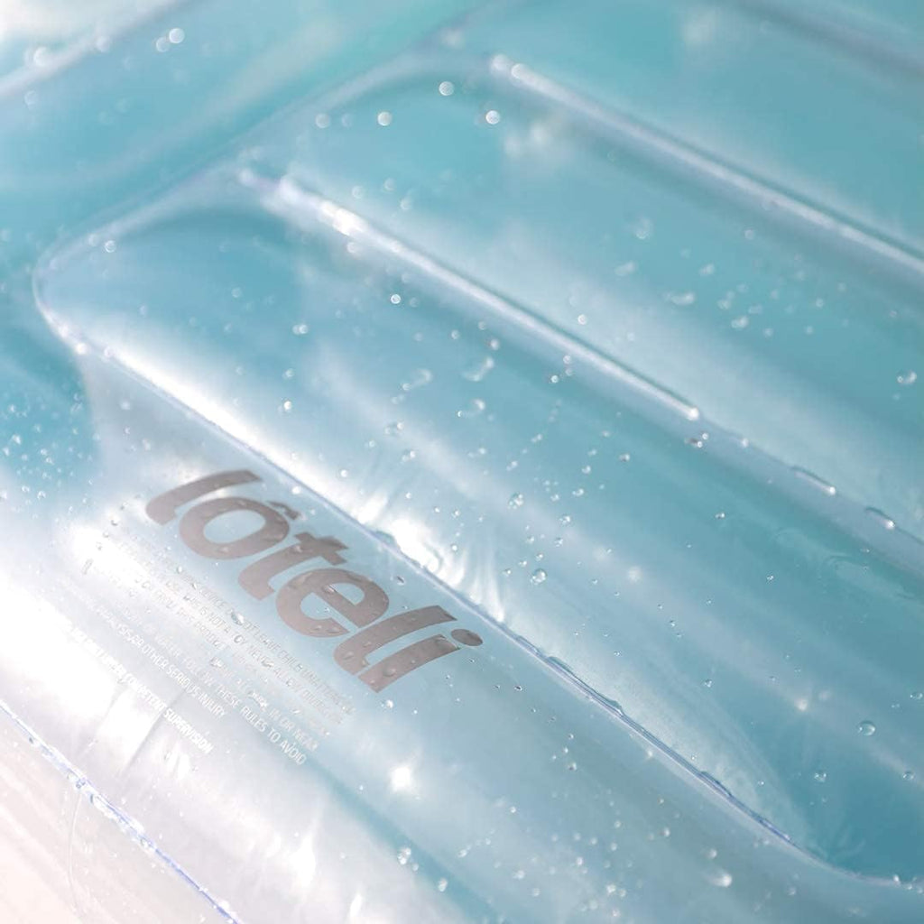 Transparent Inflatable Chaise Pool Float with Cup Holder C2267