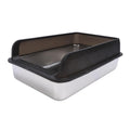 Stainless Steel Top Entry Cat Litter Box with Lid K25326