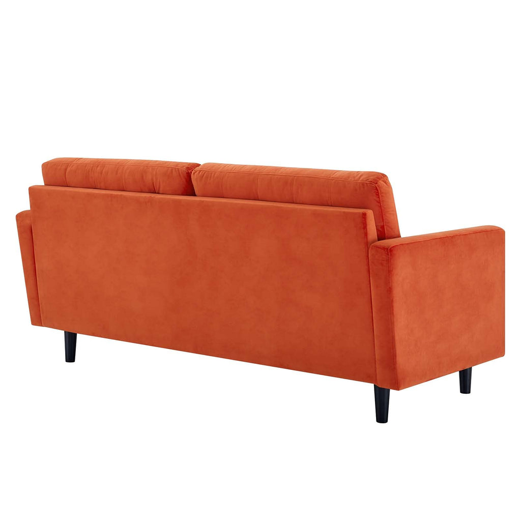 Orange Tufted Performance Velvet Sofa B736761
