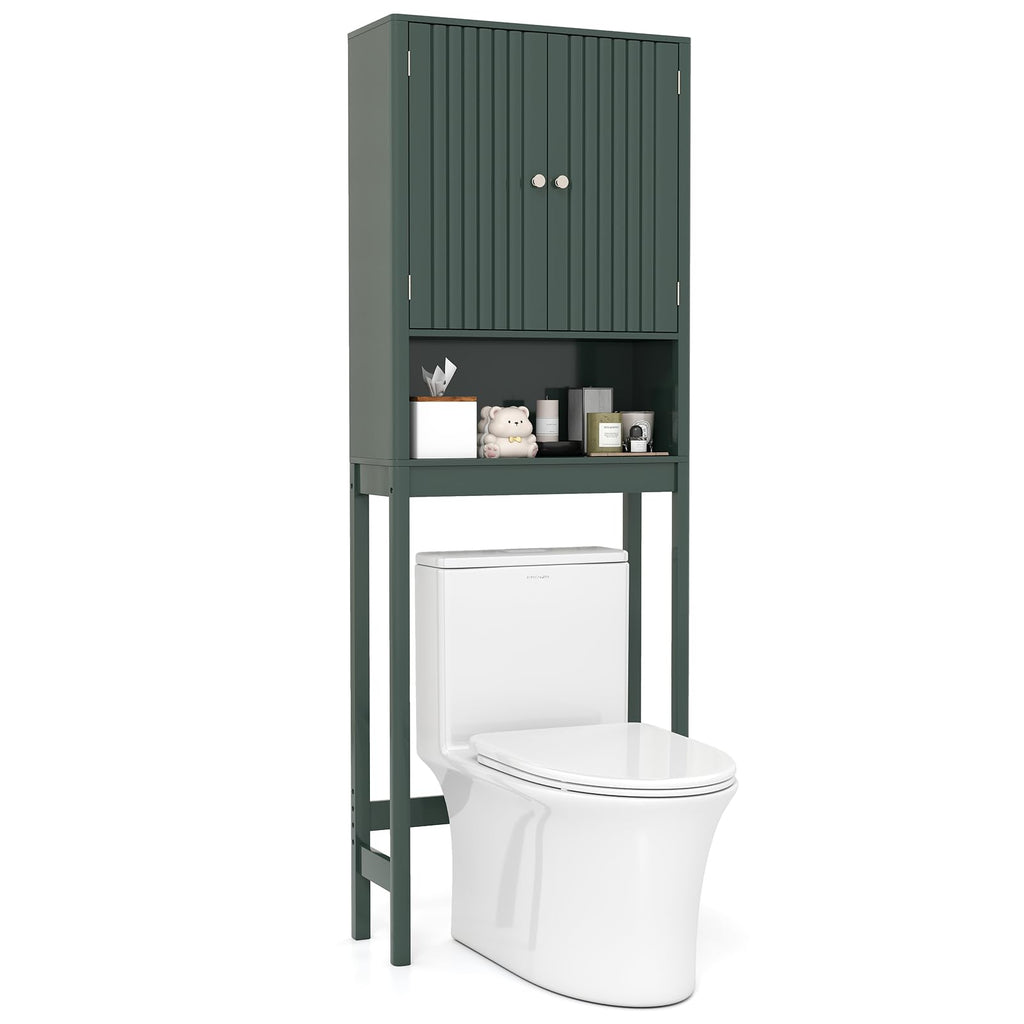 Over The Toilet Storage Cabinet with Fluted Doors J617243