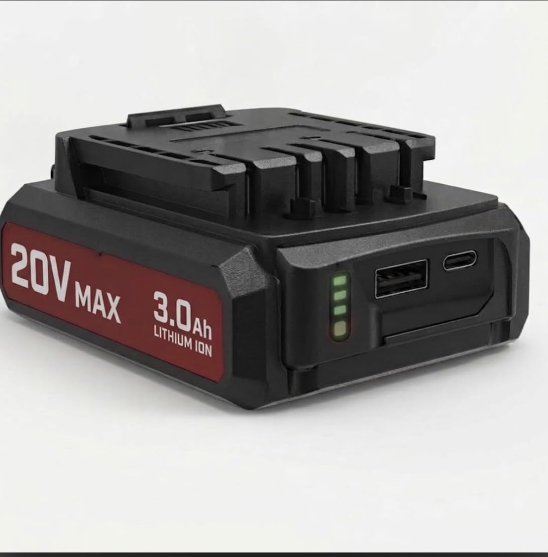 20V Max 2.0Ah Lithium-Ion Battery Pack with Dual USB Ports O469427