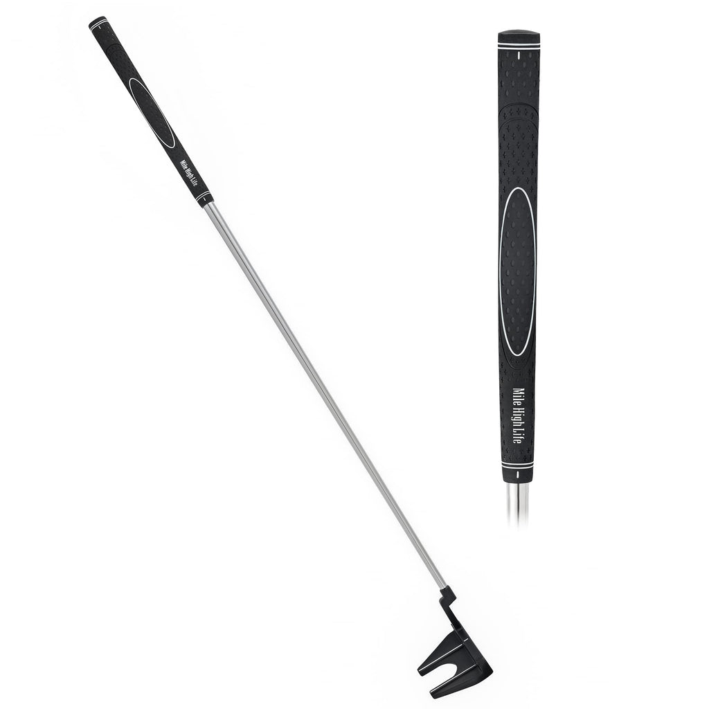 Right-Handed Matte Black Golf Putter with Aim Line & Grip C361