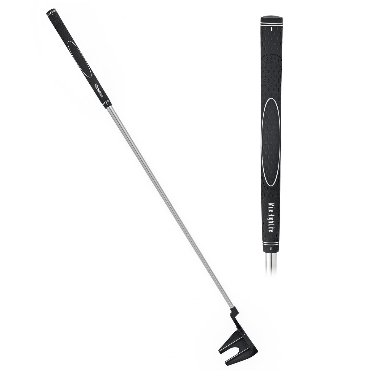 Right-Handed Matte Black Golf Putter with Aim Line & Grip C361