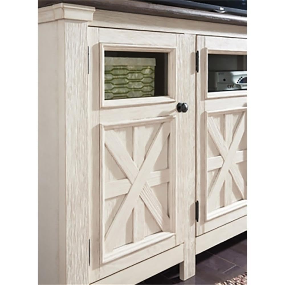 Extra Large Two-Tone Weathered Oak TV Stand U484907