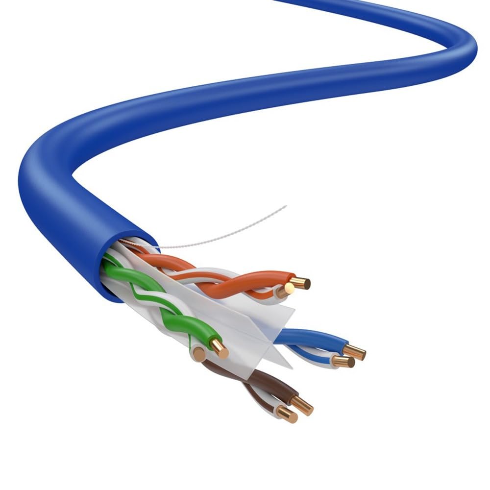 Cat6 1000ft Ethernet Cable 23AWG Solid CCA UTP Dark Blue S76230