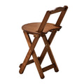 Foldable Bamboo Stool with Backs and Footrest K49890