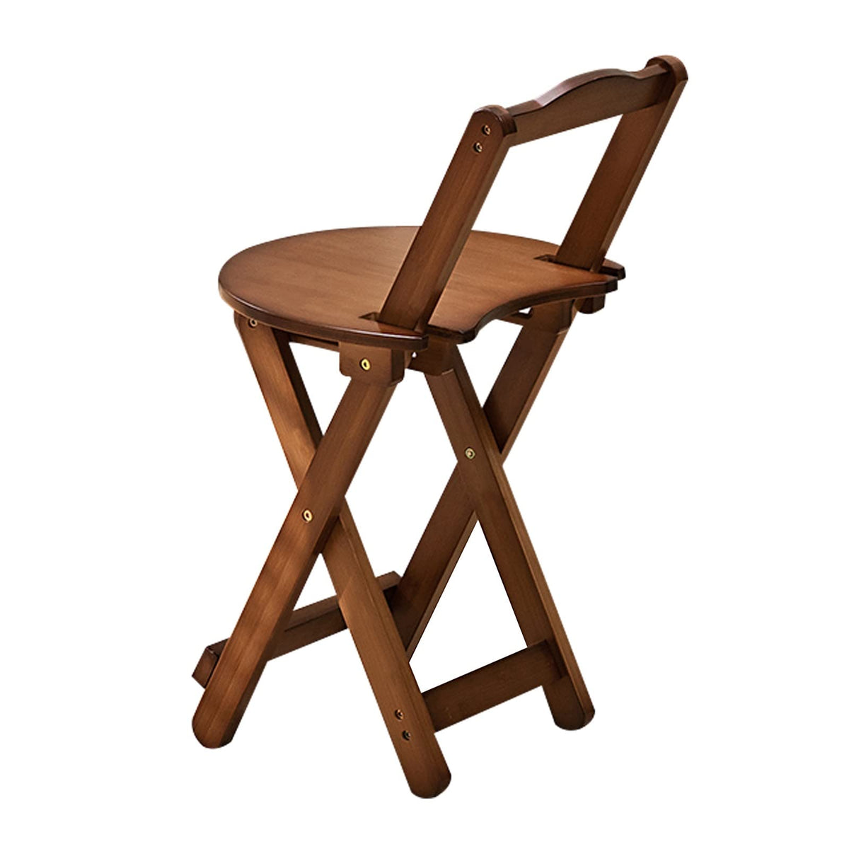 Foldable Bamboo Stool with Backs and Footrest K49890
