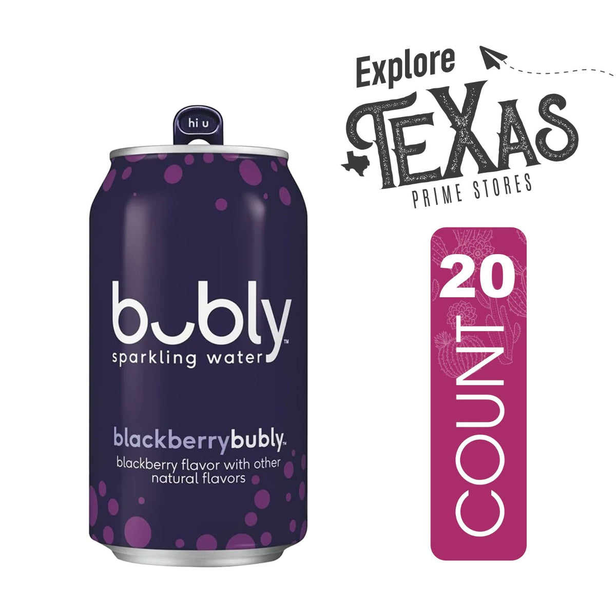 Blackberry Flavored Sparkling Water 20-Pack 12 fl oz Aluminum Can P984