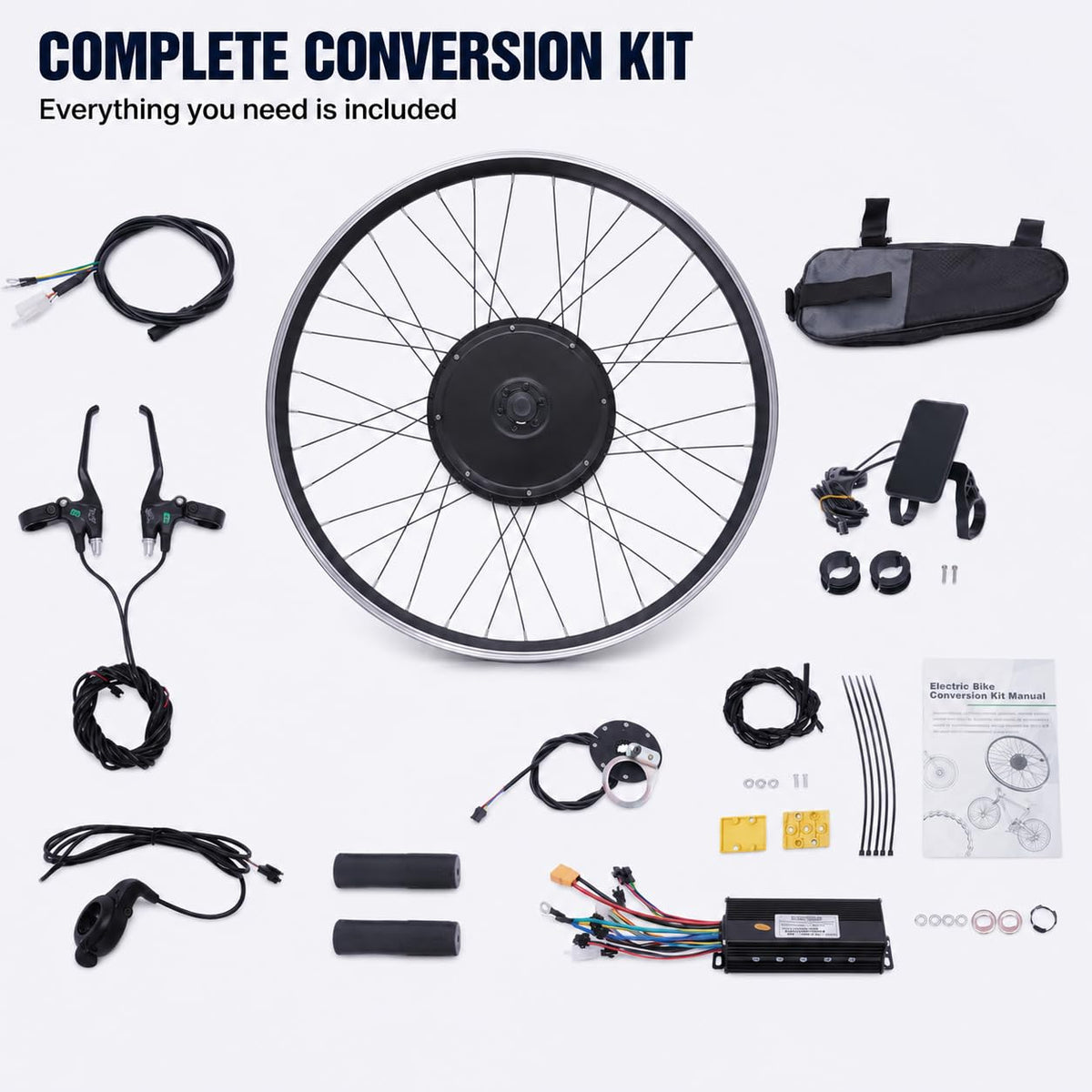 48V 1000W Brushless Front Wheel Electric Bike Conversion Kit E658617