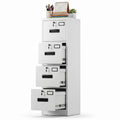 4 Drawer White Metal File Cabinet S1041
