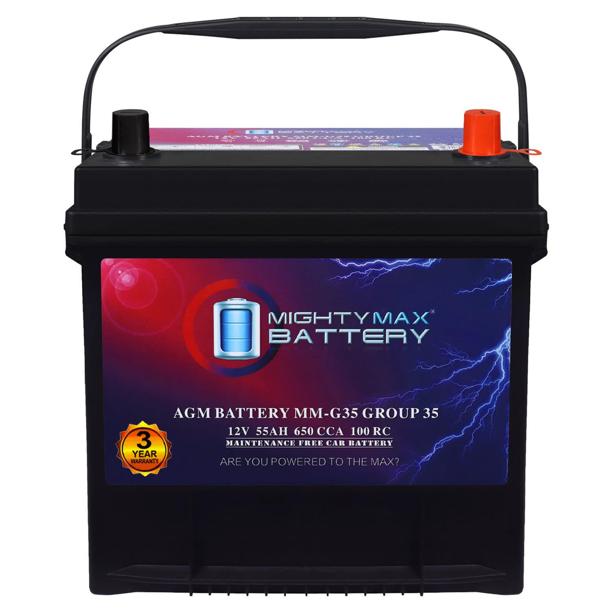 12V 55Ah AGM Replacement Battery A5306