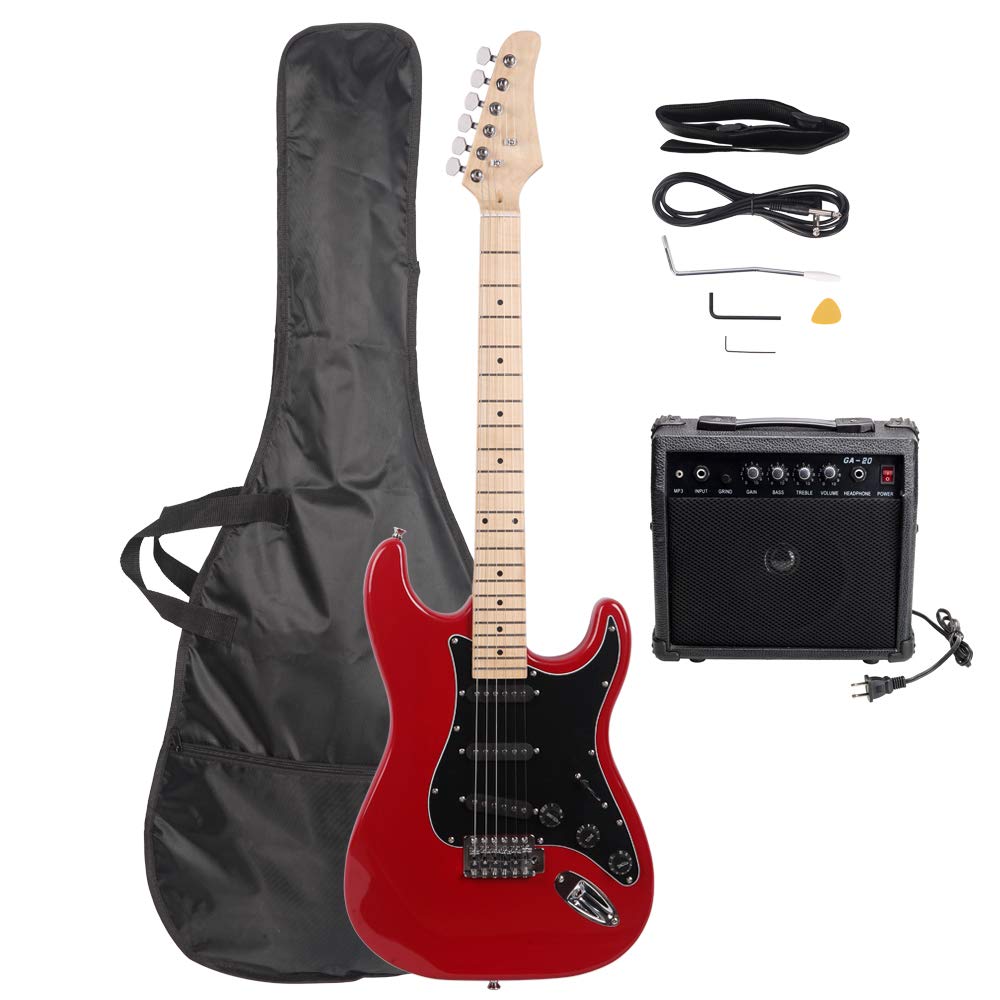 39" Full Size Electric Guitar with 20w Amp and Bag T27570