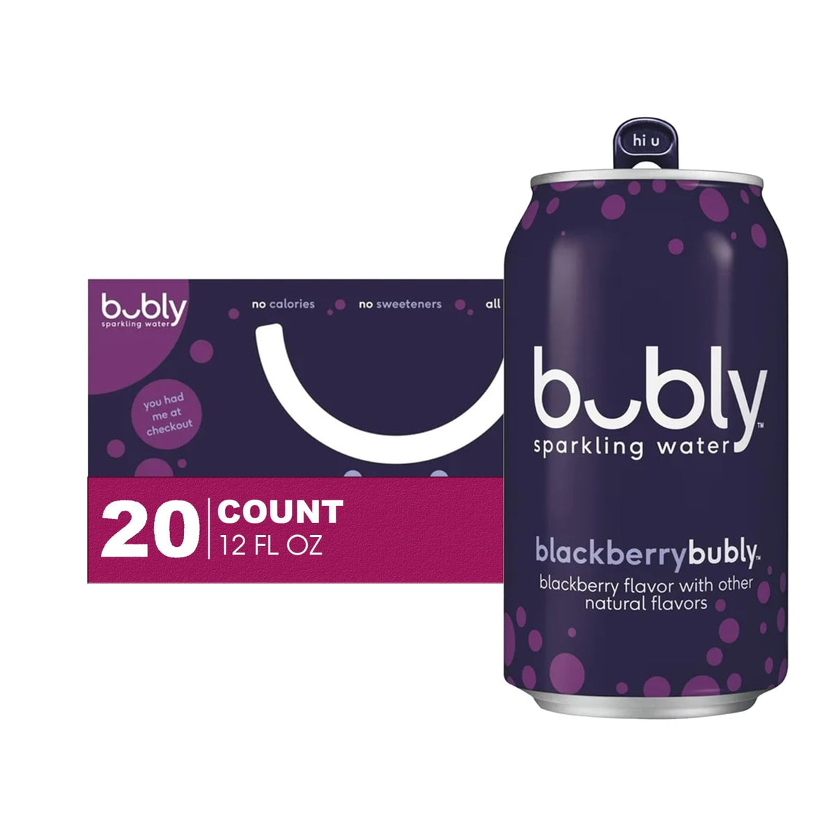 Blackberry Flavored Sparkling Water 20-Pack 12 fl oz Aluminum Can P984