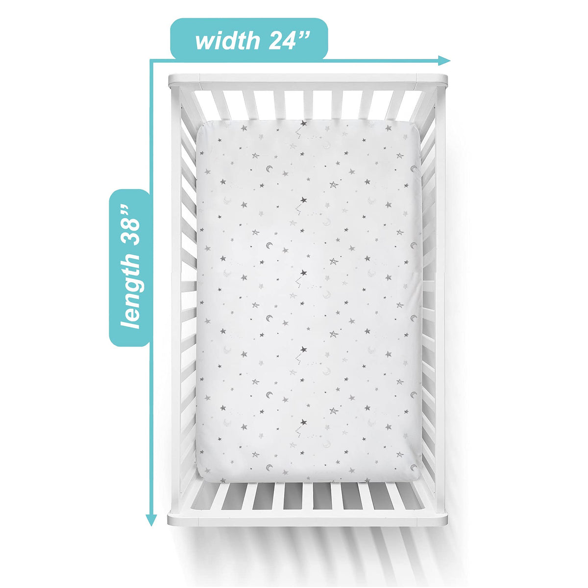 Mini Crib Mattress and 3 Pack Fitted Mini Crib Sheet Set B98808
