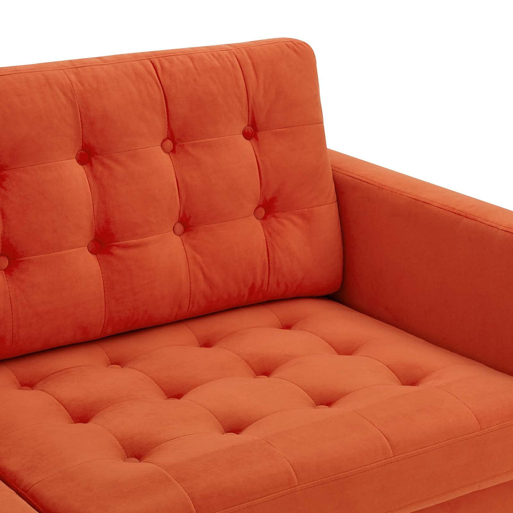 Orange Tufted Performance Velvet Sofa B736761