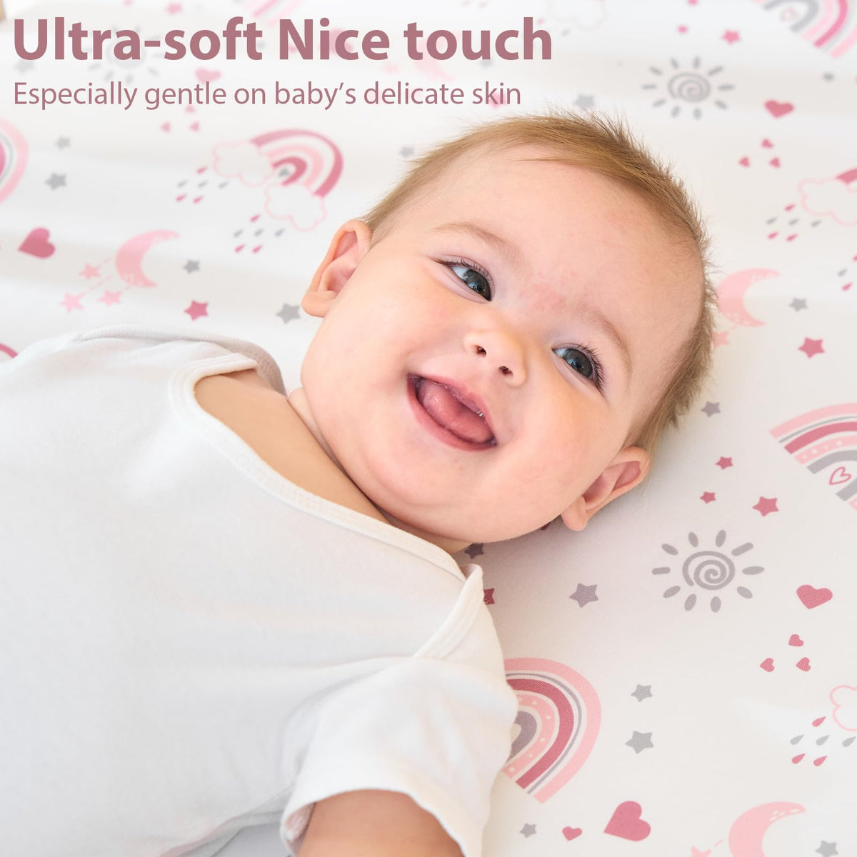 3 Pack Fitted Crib Sheets 52”x28” C9770