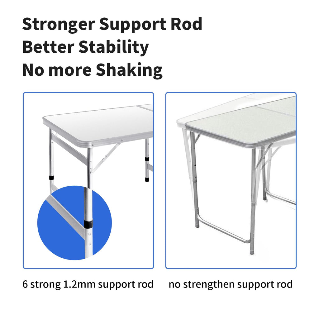 6FT Adjustable Folding Camping Table A14714