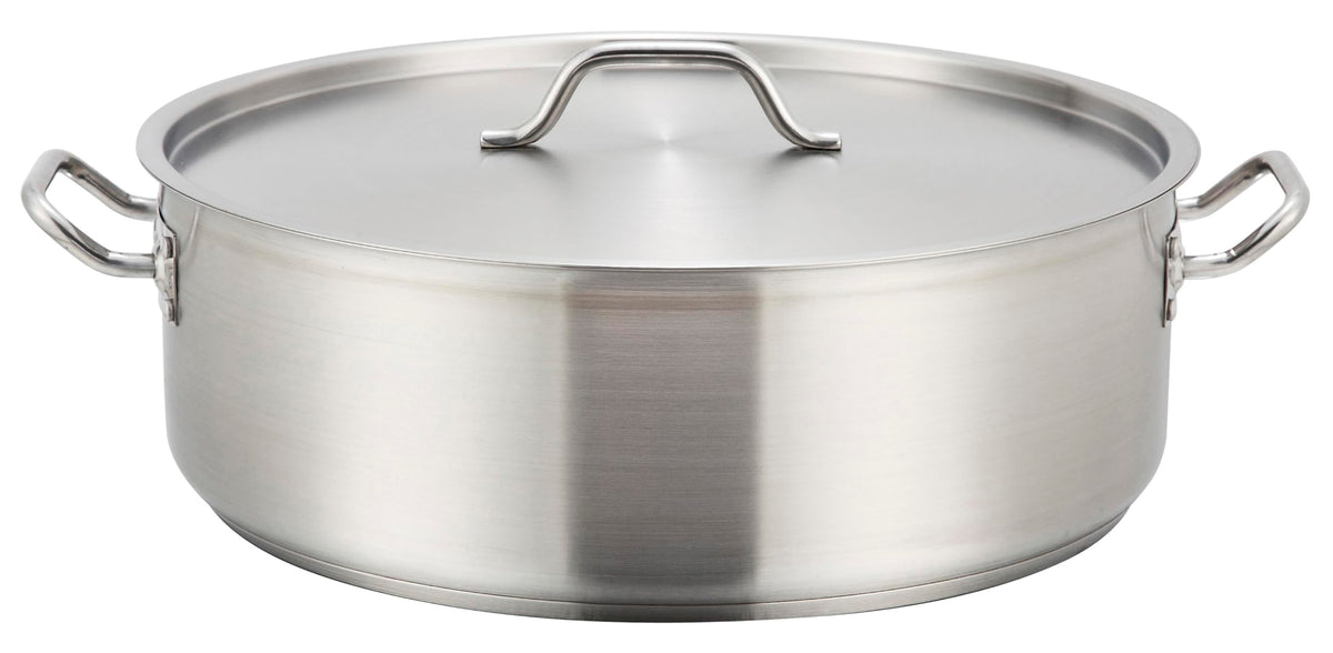 30 qt Stainless Steel Brazier with Lid J5640