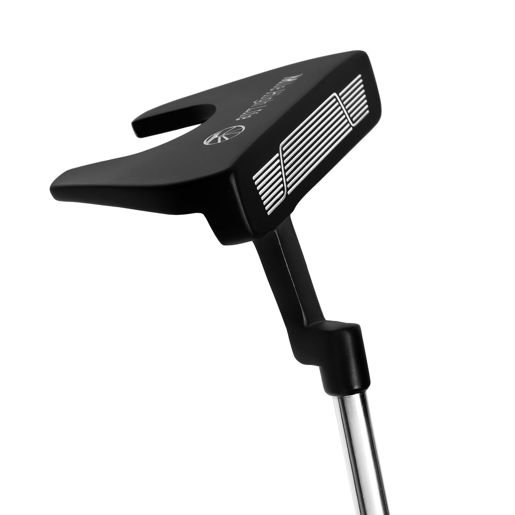 Right-Handed Matte Black Golf Putter with Aim Line & Grip C361