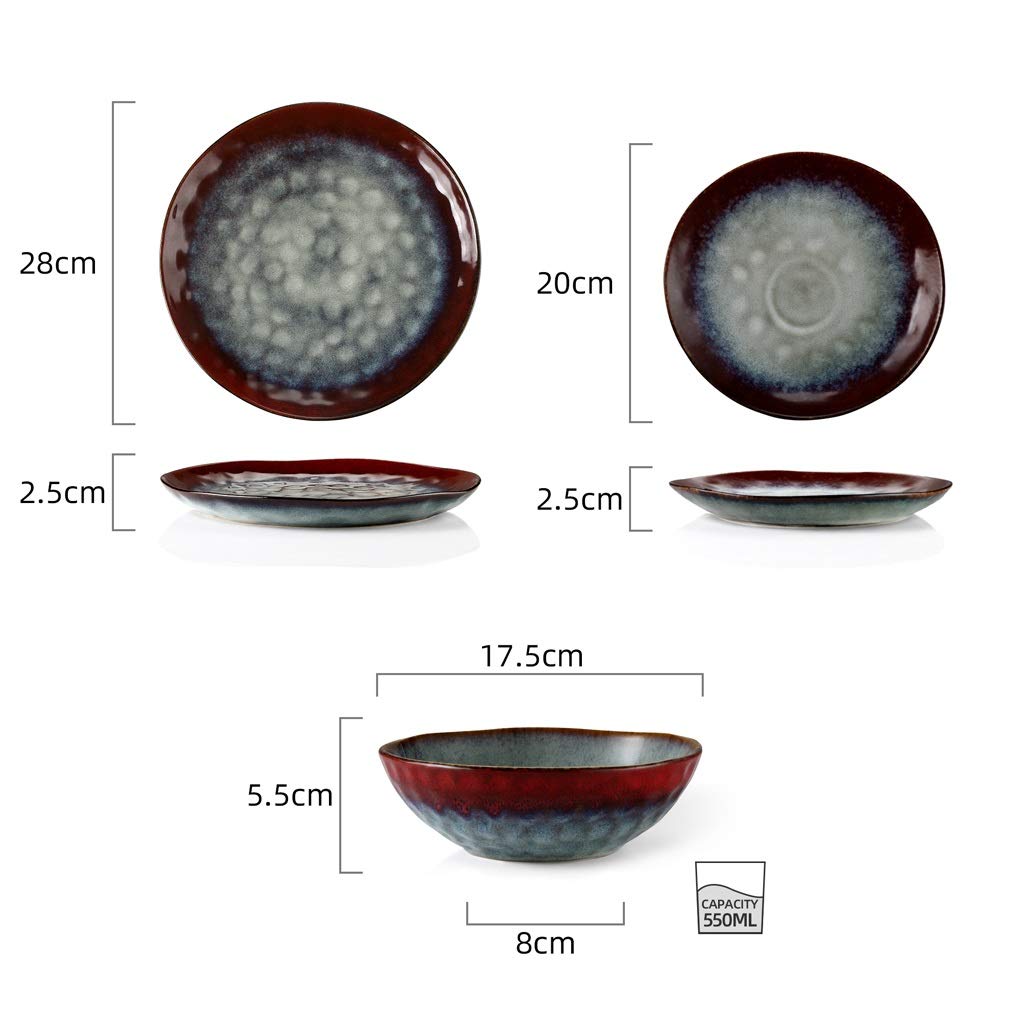 Ceramic 12-Piece Stoneware Dinner Set B7109
