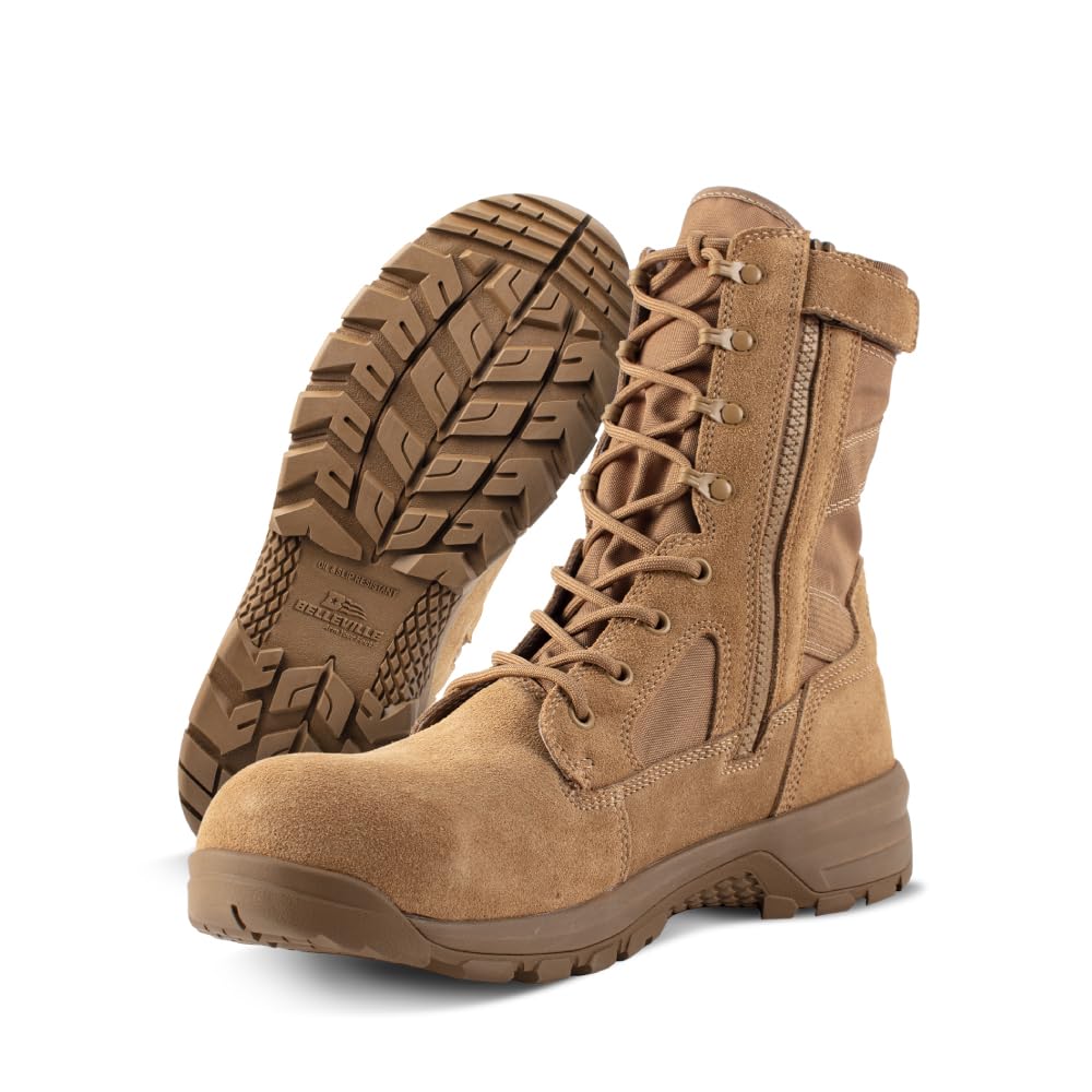Composite Toe Leather Side Zip Tactical Boots V418373