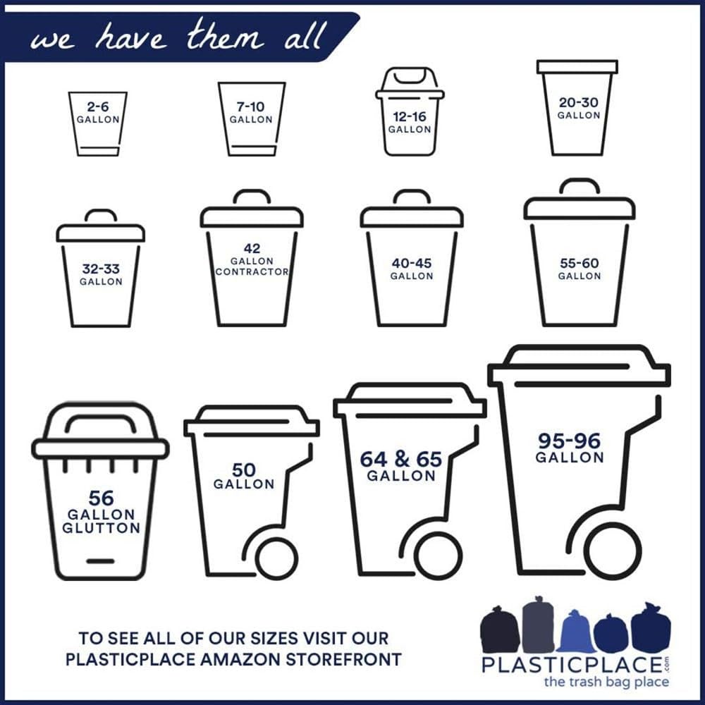Heavy Duty Black 40-45 Gallon Trash Bags 100 Count 1.5 Mil K159136