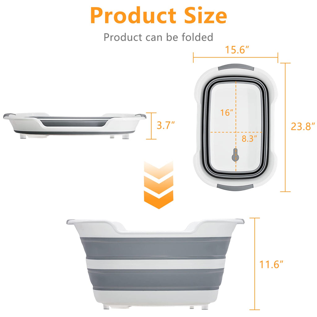 27L Collapsible Pet Bathtub with Drainage Hole V7530