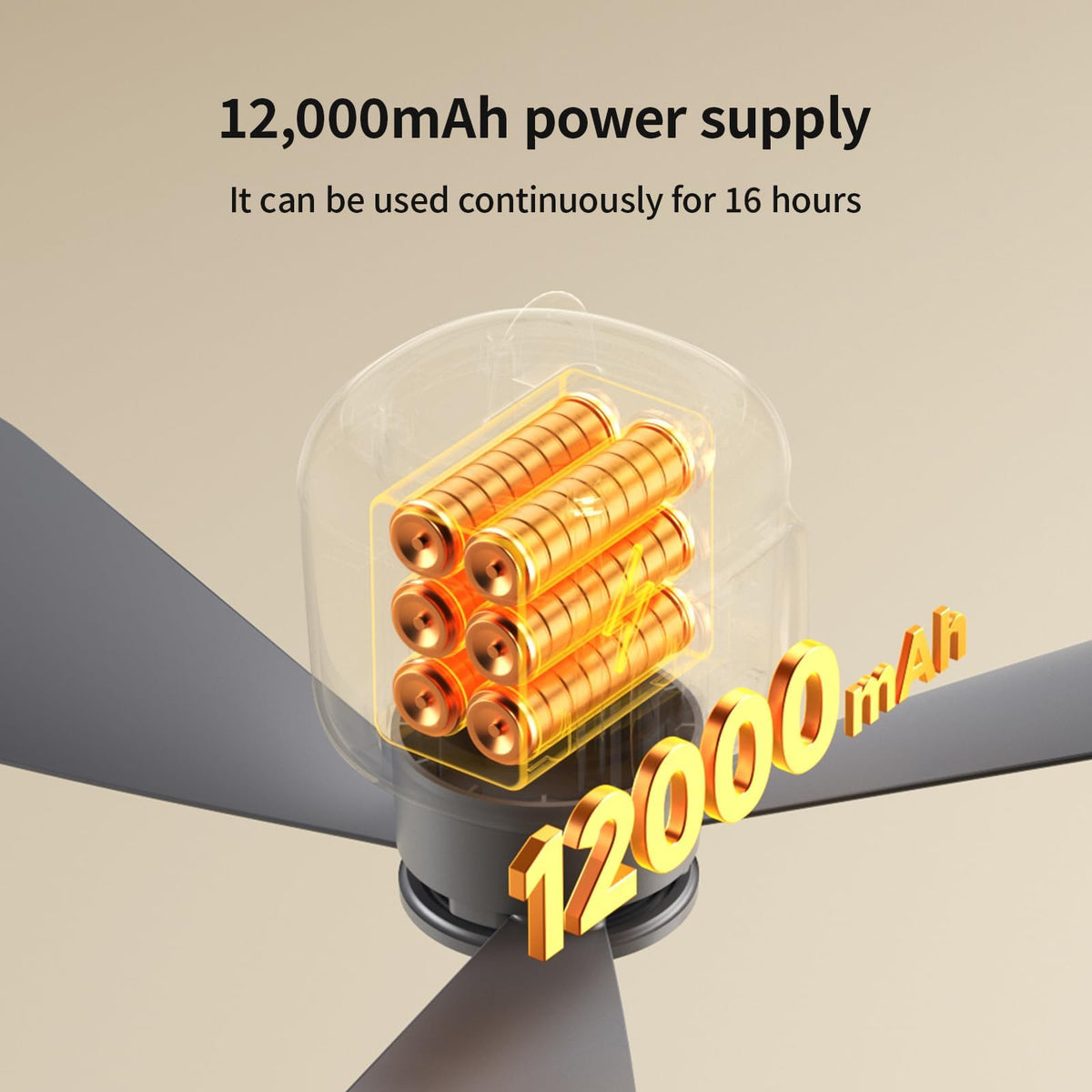 Portable Ceiling Fan with Light L86695