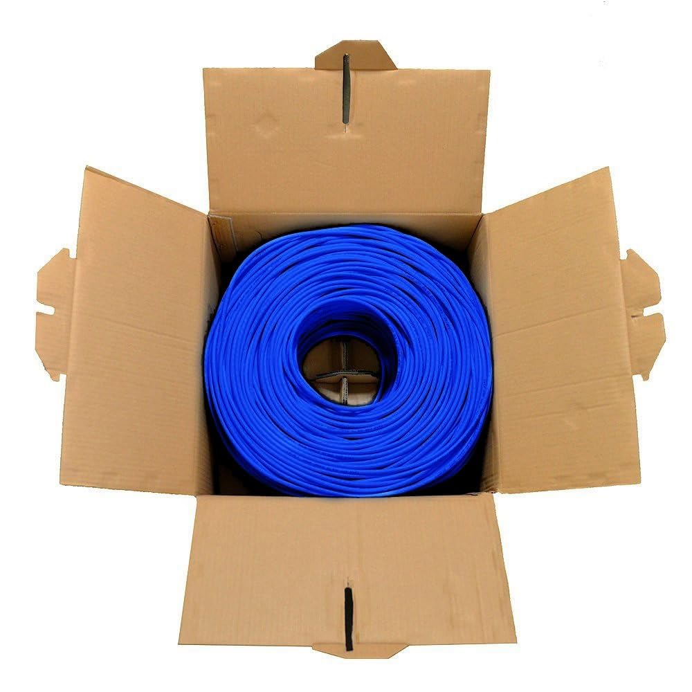 Cat6 1000ft Ethernet Cable 23AWG Solid CCA UTP Dark Blue S76230