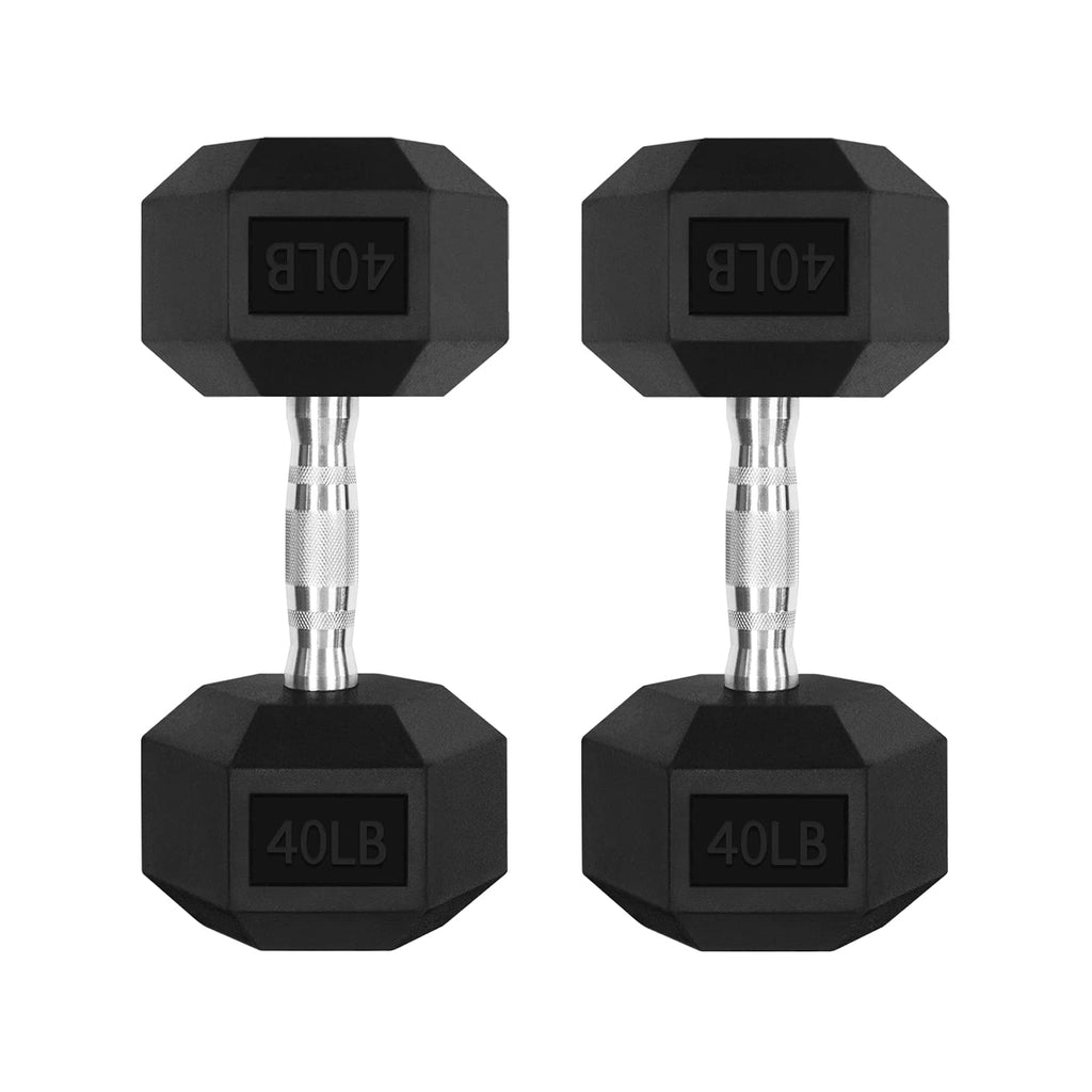 Rubber Coated Hex Dumbbell Set P266665
