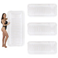 Transparent Inflatable Chaise Pool Float with Cup Holder C2267