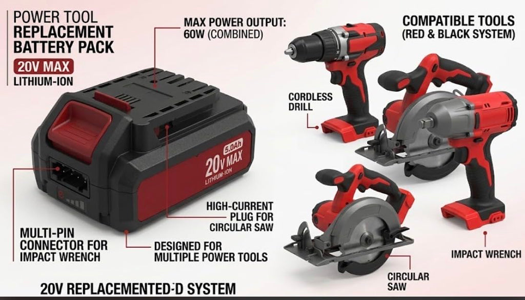 20V Max 2.0Ah Lithium-Ion Battery Pack with Dual USB Ports O469427