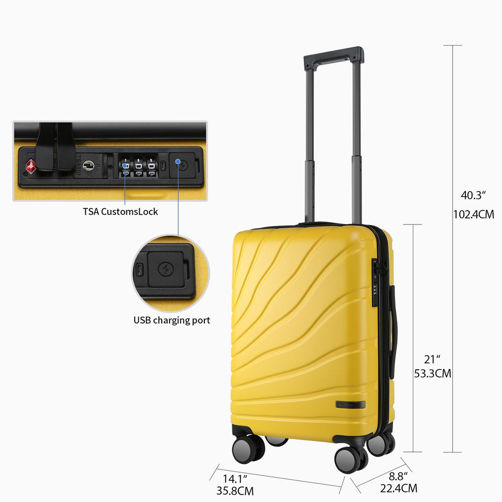 20" Expandable Hardshell Spinner Carry-On with TSA Lock S4044