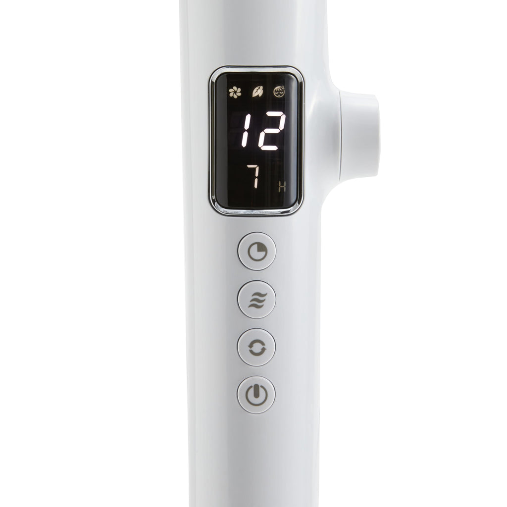 16-inch Quiet DC Motor Standing Floor Fan with Remote, White E281
