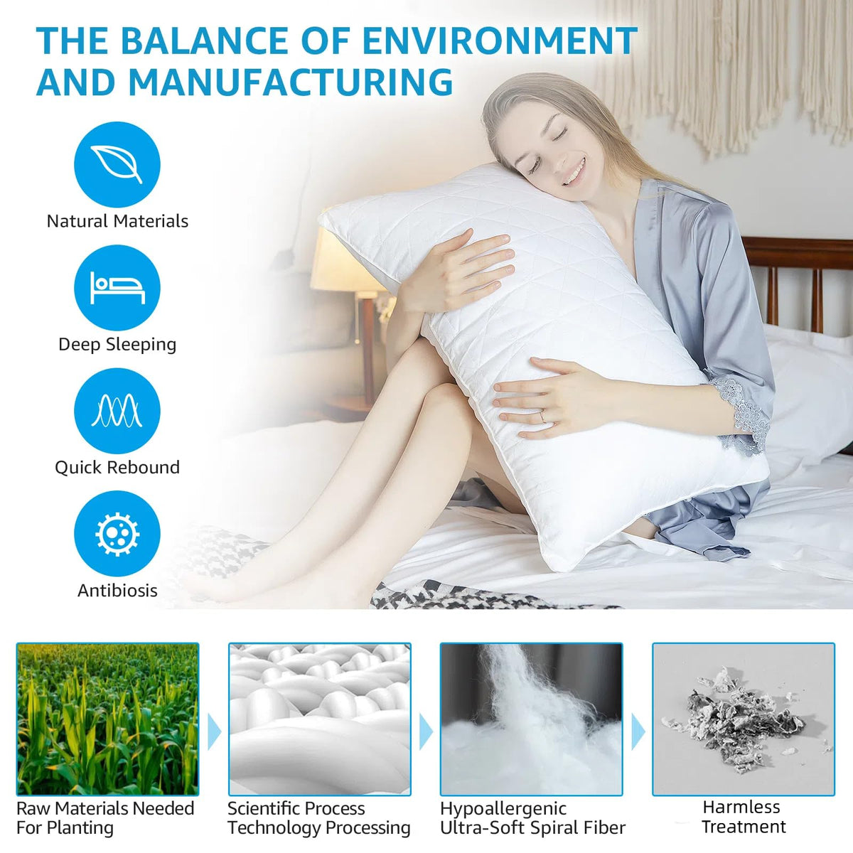 King Size Down Alternative Pillows Set of 2 I9566