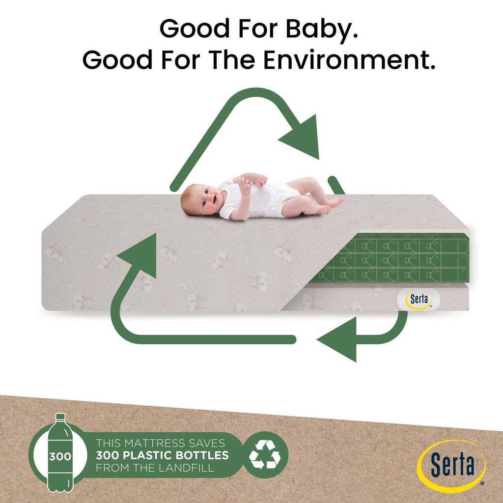 Mini Crib Mattress and 3 Pack Fitted Mini Crib Sheet Set B98808