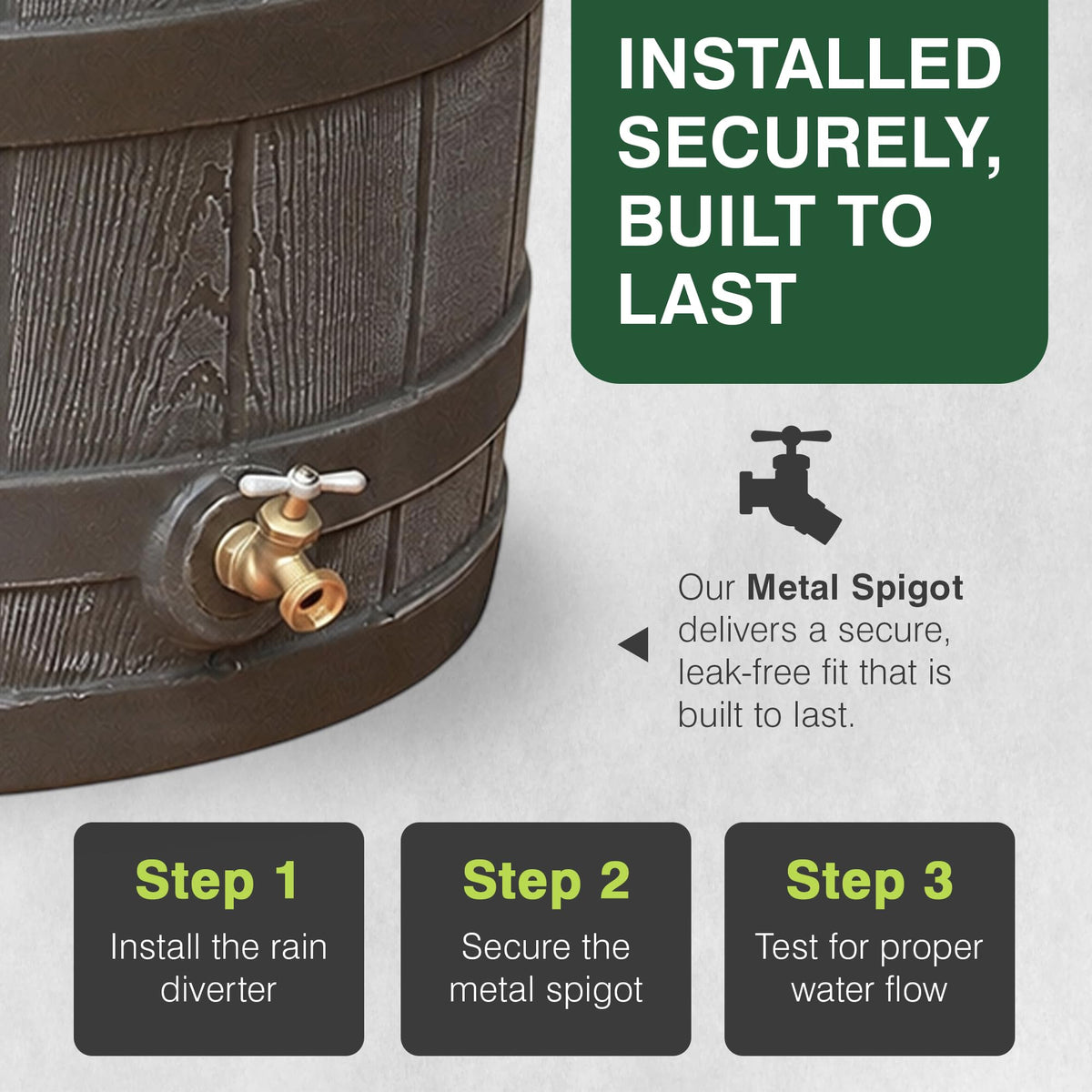 50 Gallon Oak Water Collection Barrel O628570