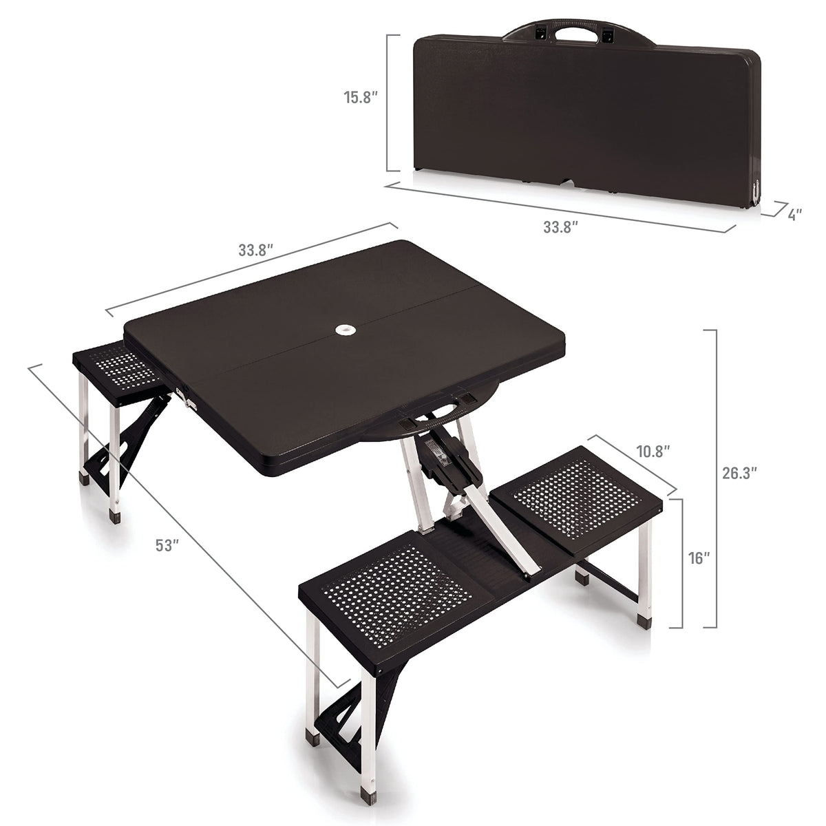 Portable Folding Picnic Table with Seats for 4 C148