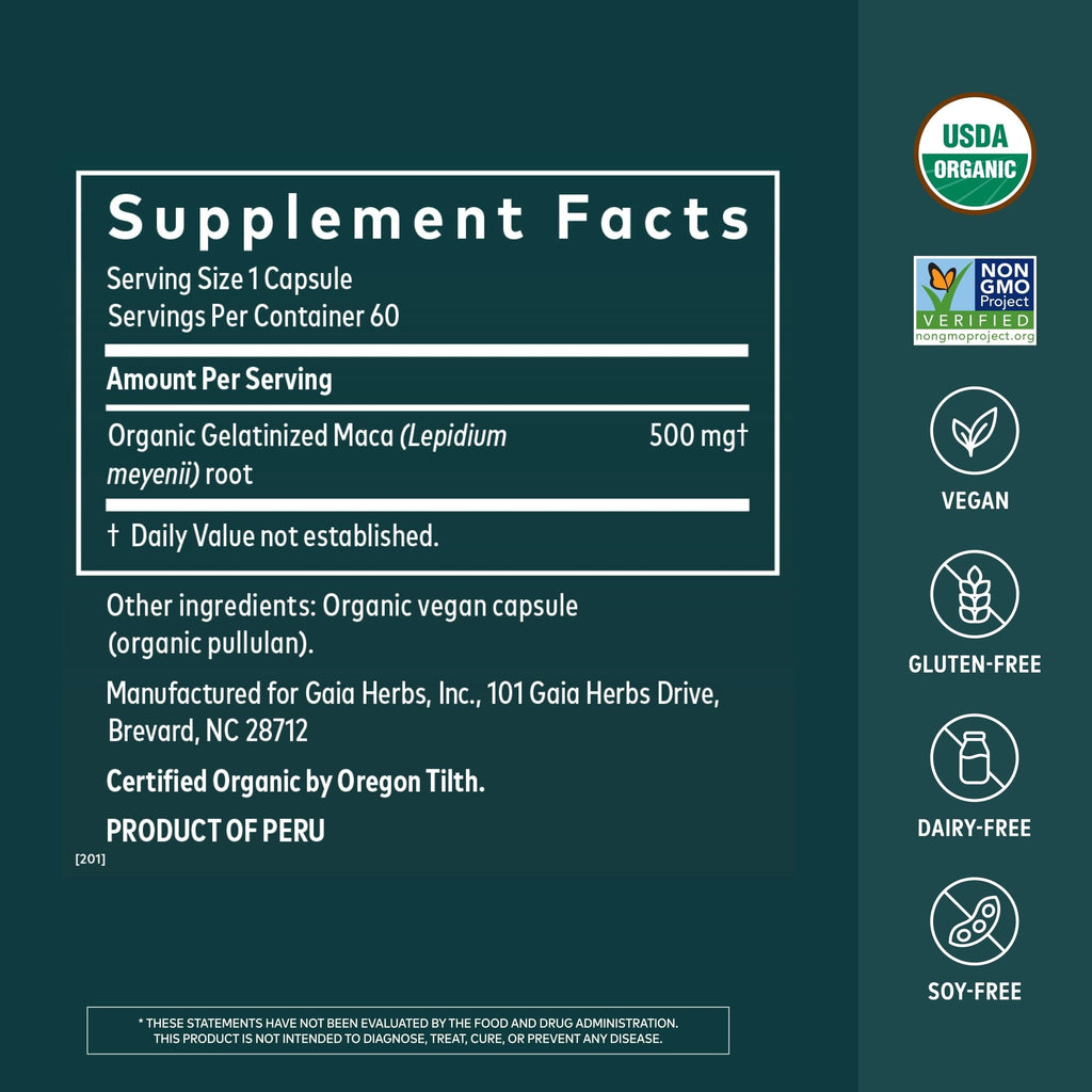 Maca Root 60 Vegan Capsules Y353661