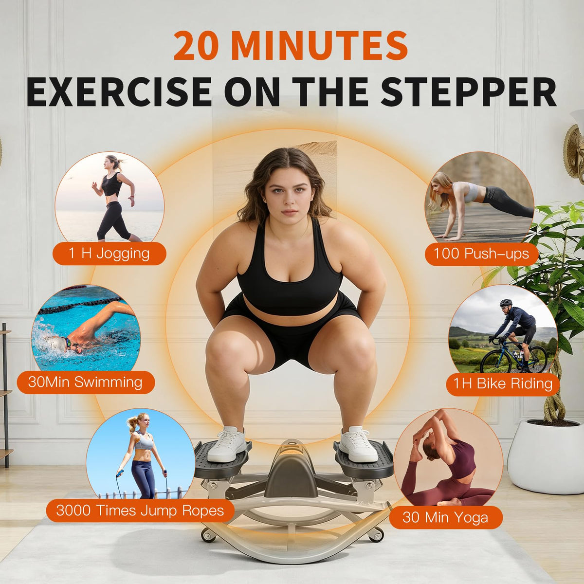 Aerobic Step Platform Rocking Fitness Machine W686319