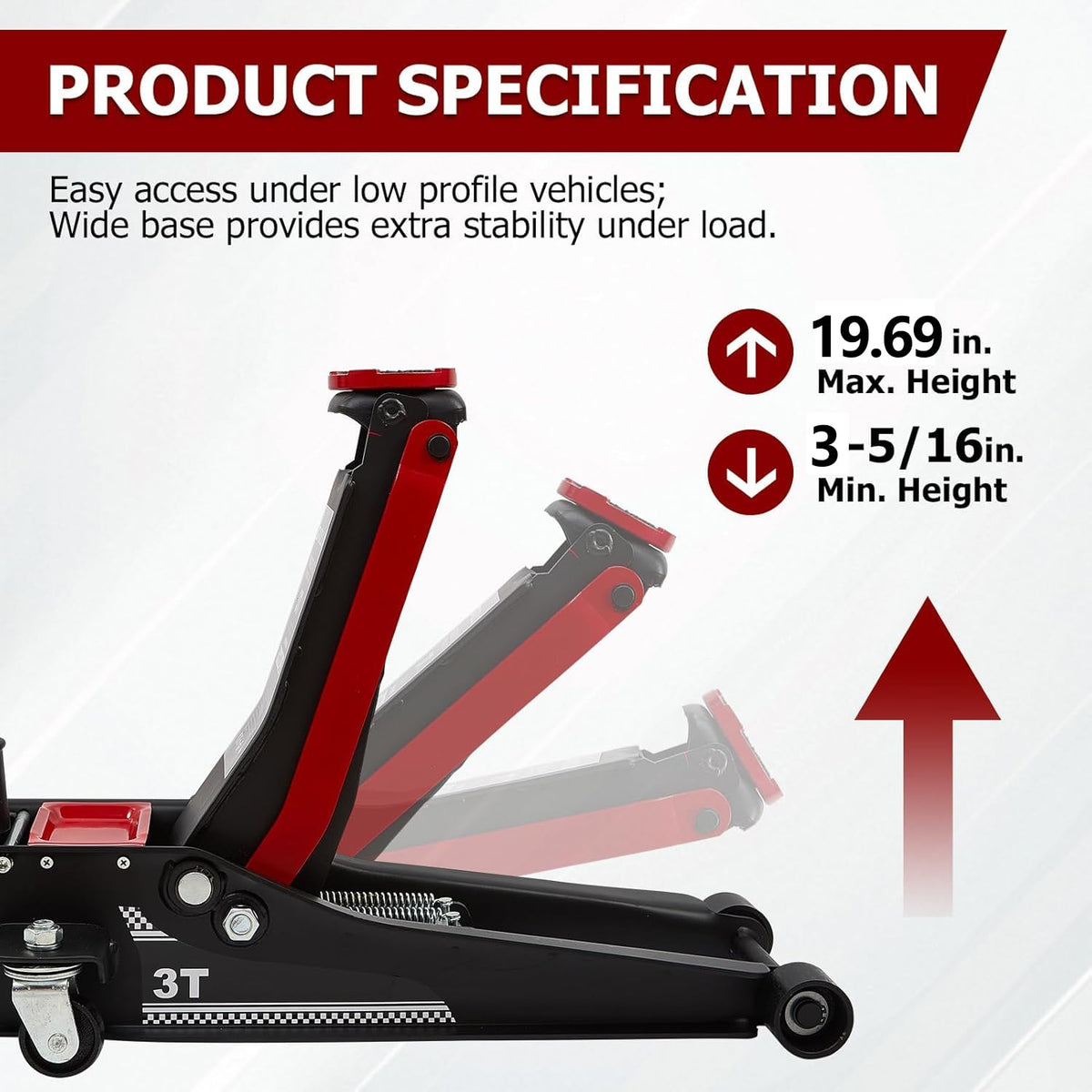 3 Ton Low Profile Steel Floor Jack Z4146
