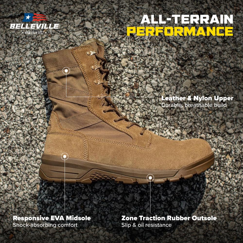 Composite Toe Leather Side Zip Tactical Boots V418373